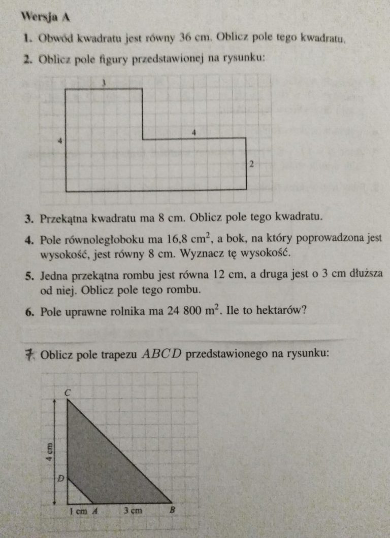 Zastosowania Matematyki Sprawdzian Klasa 8 Matematyka: 8b, 7b (maj) | Zespół Szkół w Józefowie n. Wisłą