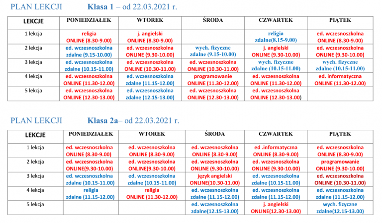 Plan Lekcji Zso 3 Legnica - Nowy plan lekcji dla klas 1-3 (od 22 marca)! | Zespół Szkół w Józefowie