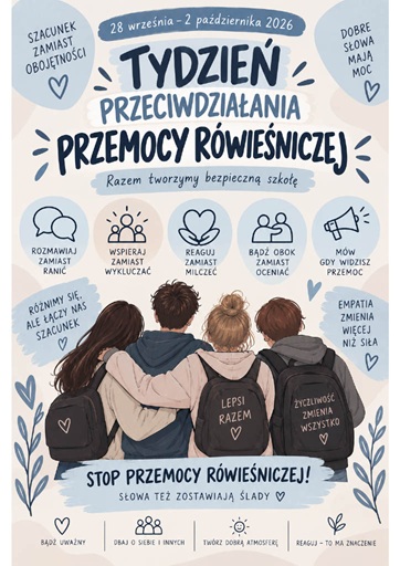 Tydzień Przeciwdziałania Przemocy w&nbsp;naszej szkole